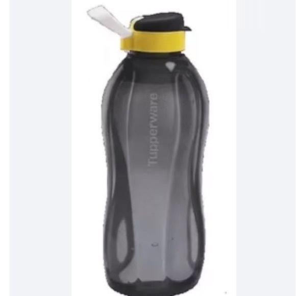 Tupperware Eco Fridge Water Bottle 2 Liter Black & Yellow - Picture 5 of 6